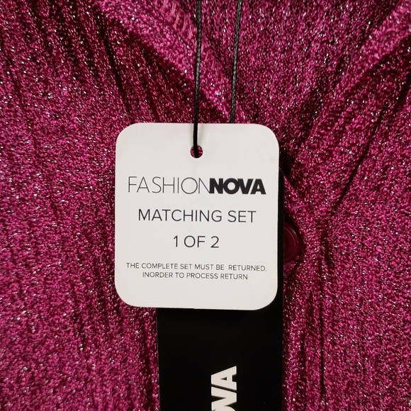 Chico's Pink Ribbed Button Down Shirt - Picture 5 of 14